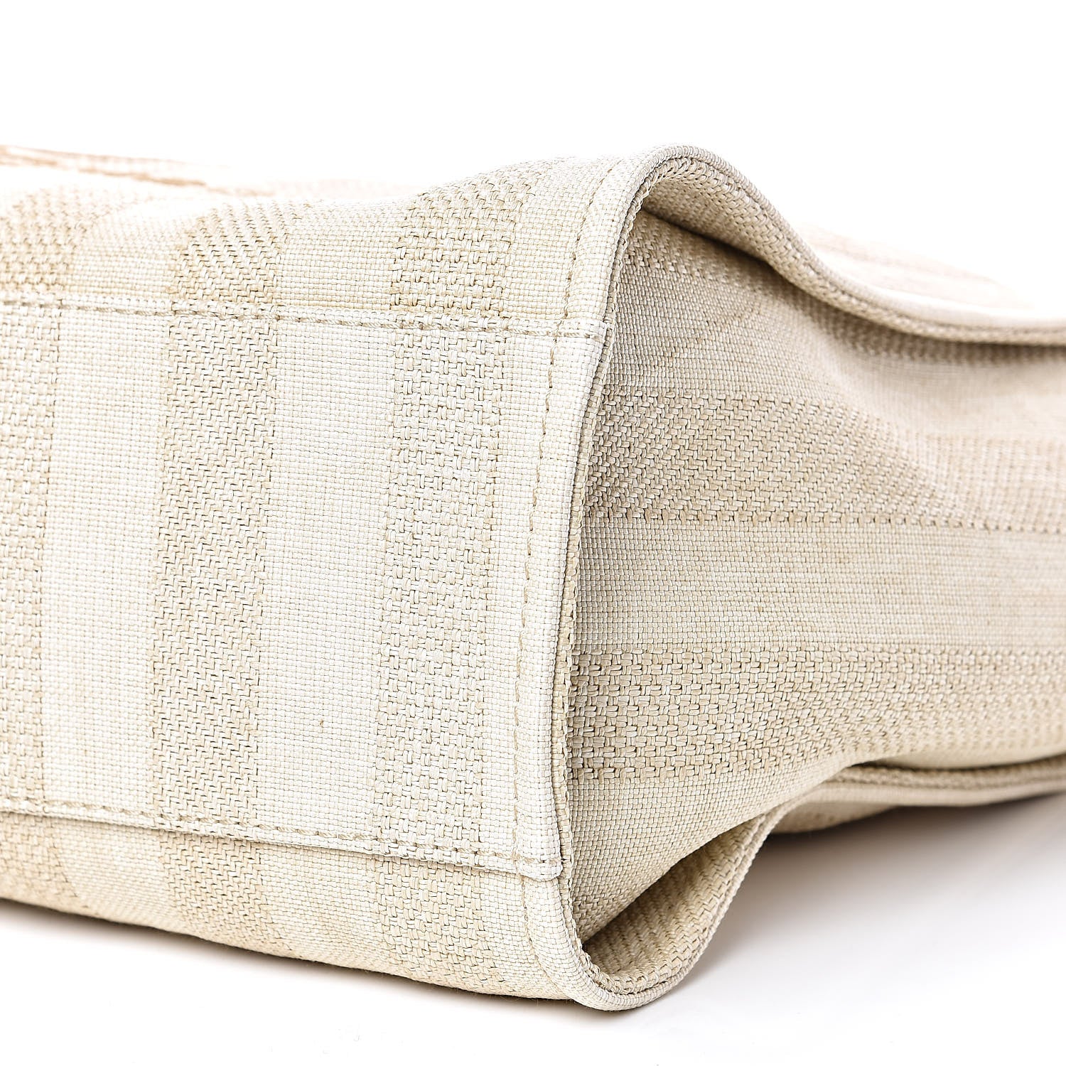 Chanel Mixed Fibers Striped Extra Large Deauville Tote Beige 9 of 10