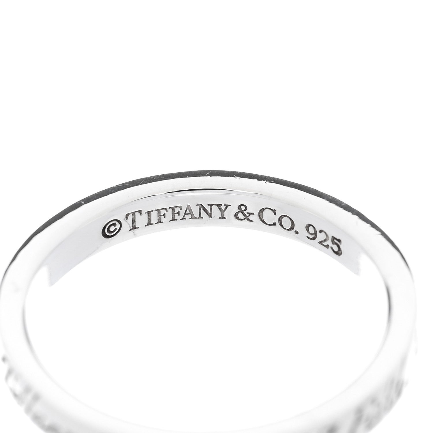 Tiffany Sterling Silver Narrow Notes Ring 54 6.75 4 of 4