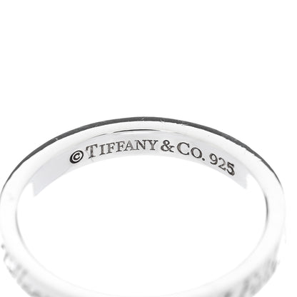 Tiffany Sterling Silver Narrow Notes Ring 54 6.75 4 of 4