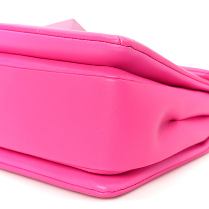 Valentino Garavani Nappa Monochrome One Stud Chain Clutch Pink PP 10 of 10