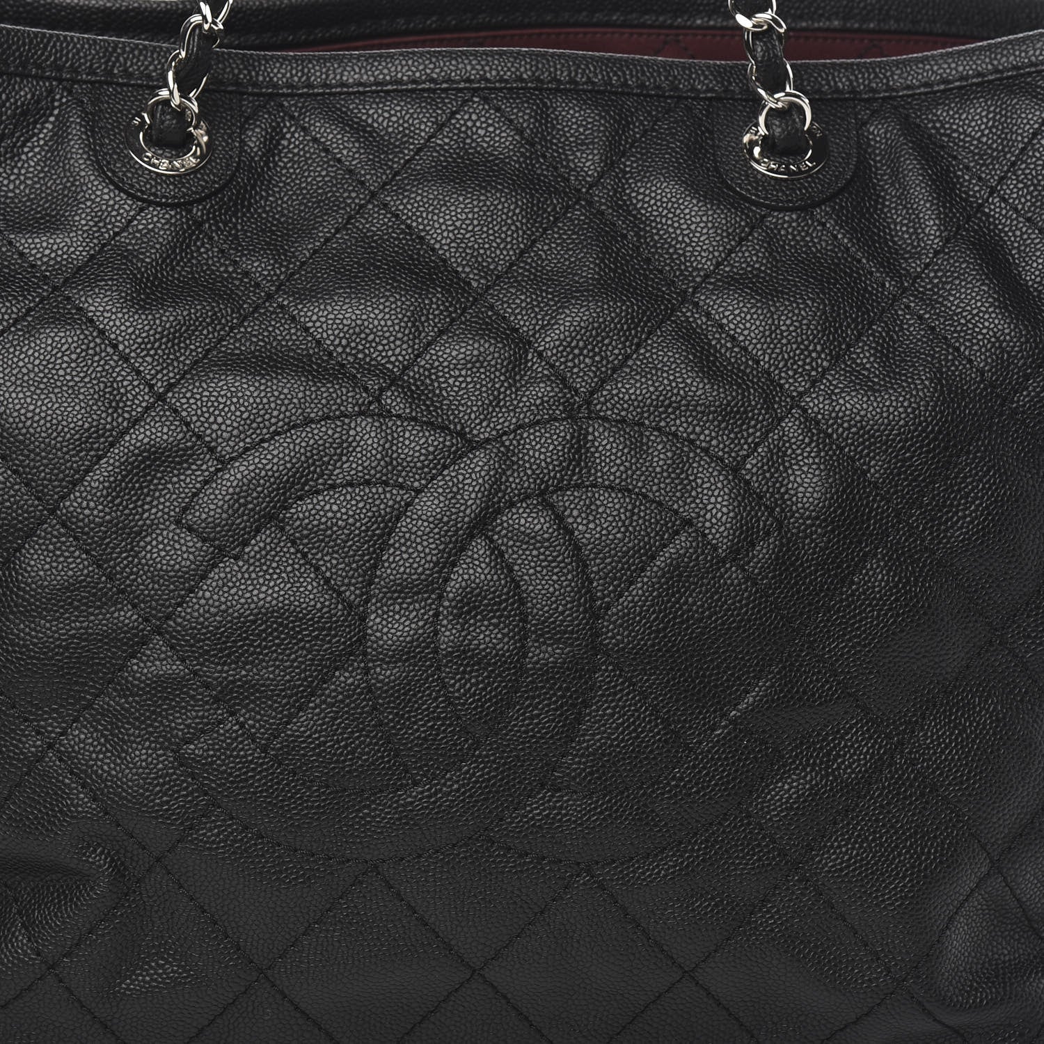 Chanel Grained Calfskin Quilted Large Daily Tote Black 11 of 11
