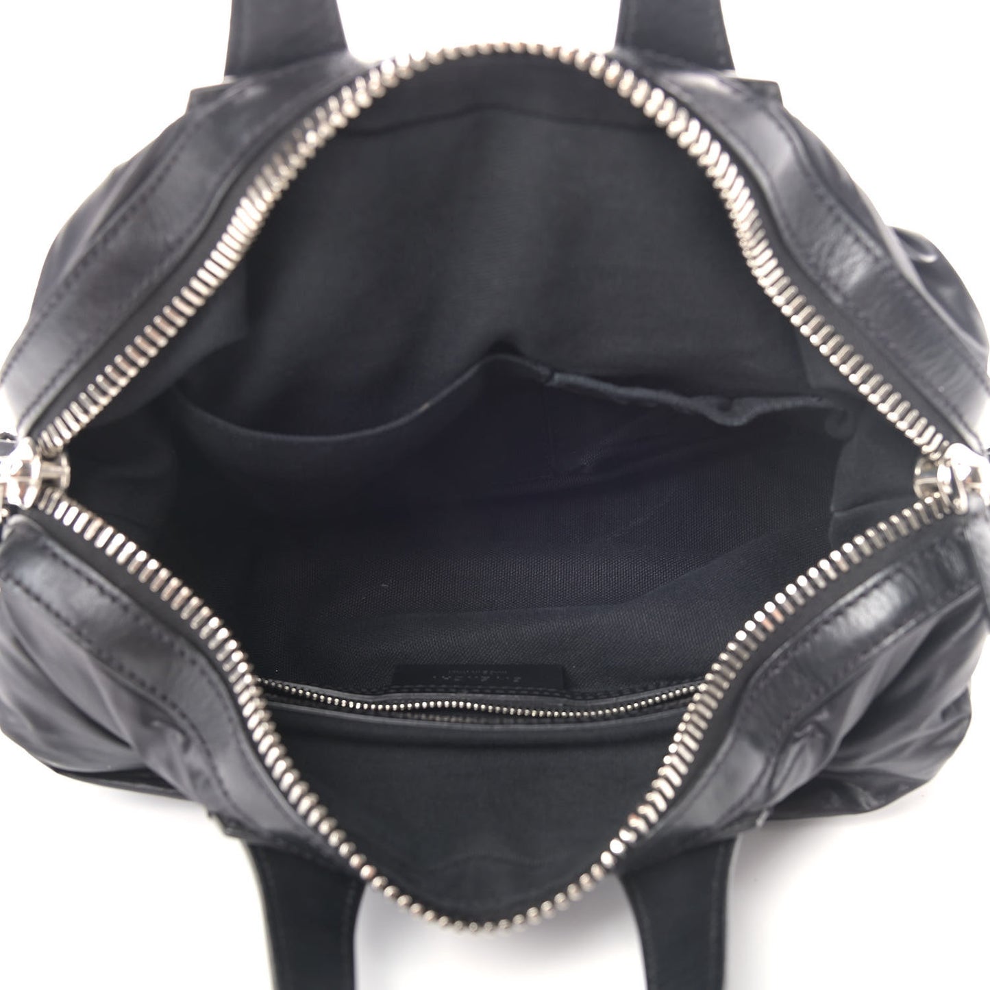 Nylon Calfskin Small Nightingale Black