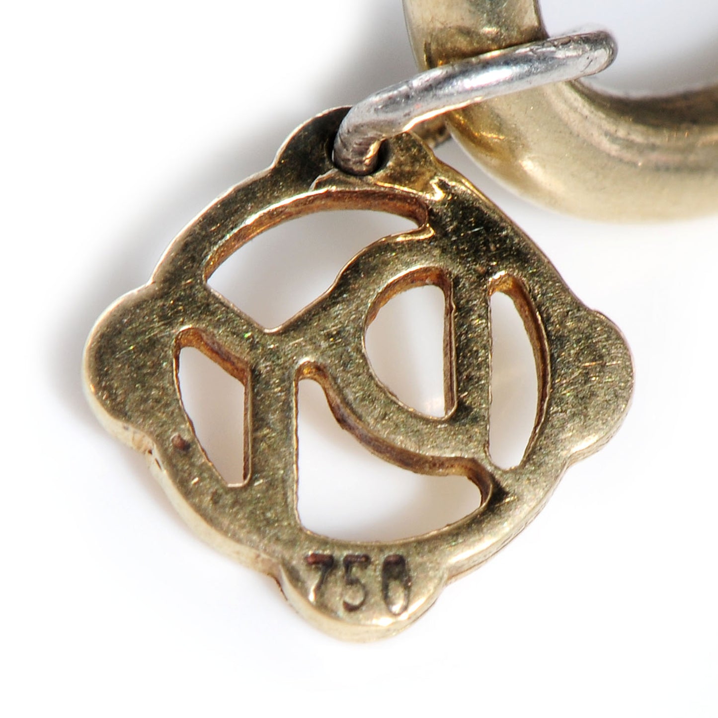 18k Gold Sterling Silver Pave Diamond Blue Topaz 25th Anniversary Charm Bracelet