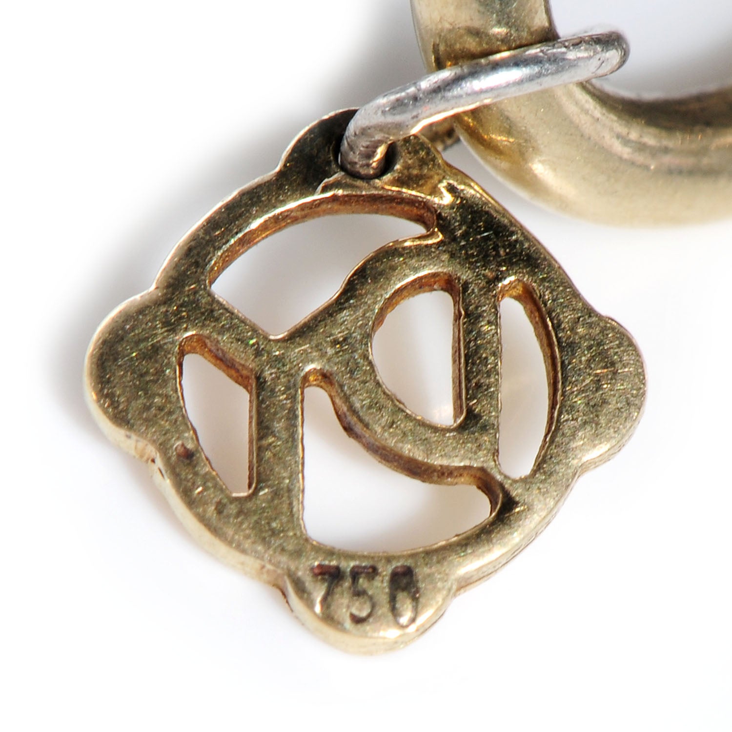 David Yurman 18k Gold Sterling Silver Pave Diamond Blue Topaz 25th Anniversary Charm Bracelet 3 of 5