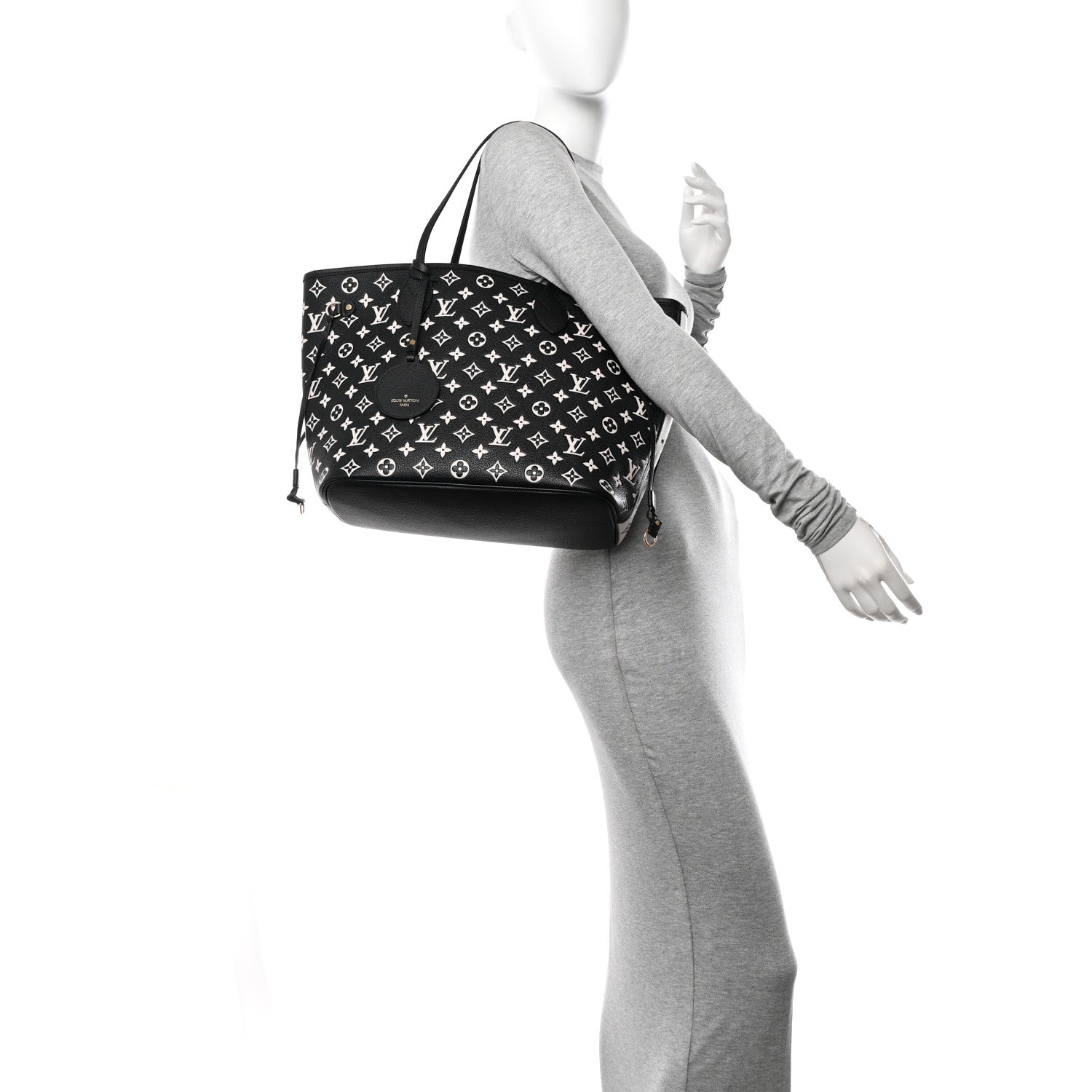 Louis Vuitton Empreinte Spring In The City Neverfull MM Black White Pink 2 of 11