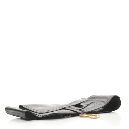 Christian Dior Crinkled Lambskin 135mm Saddle Belt Black 4 of 11