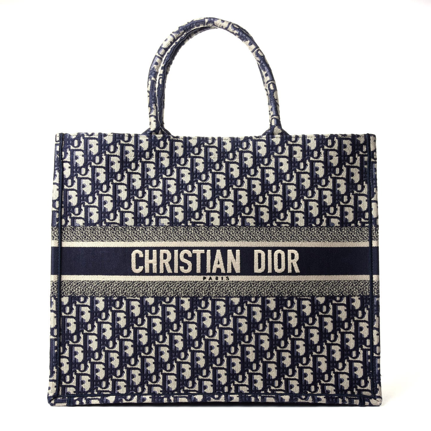 Oblique Book Tote Blue Multicolor