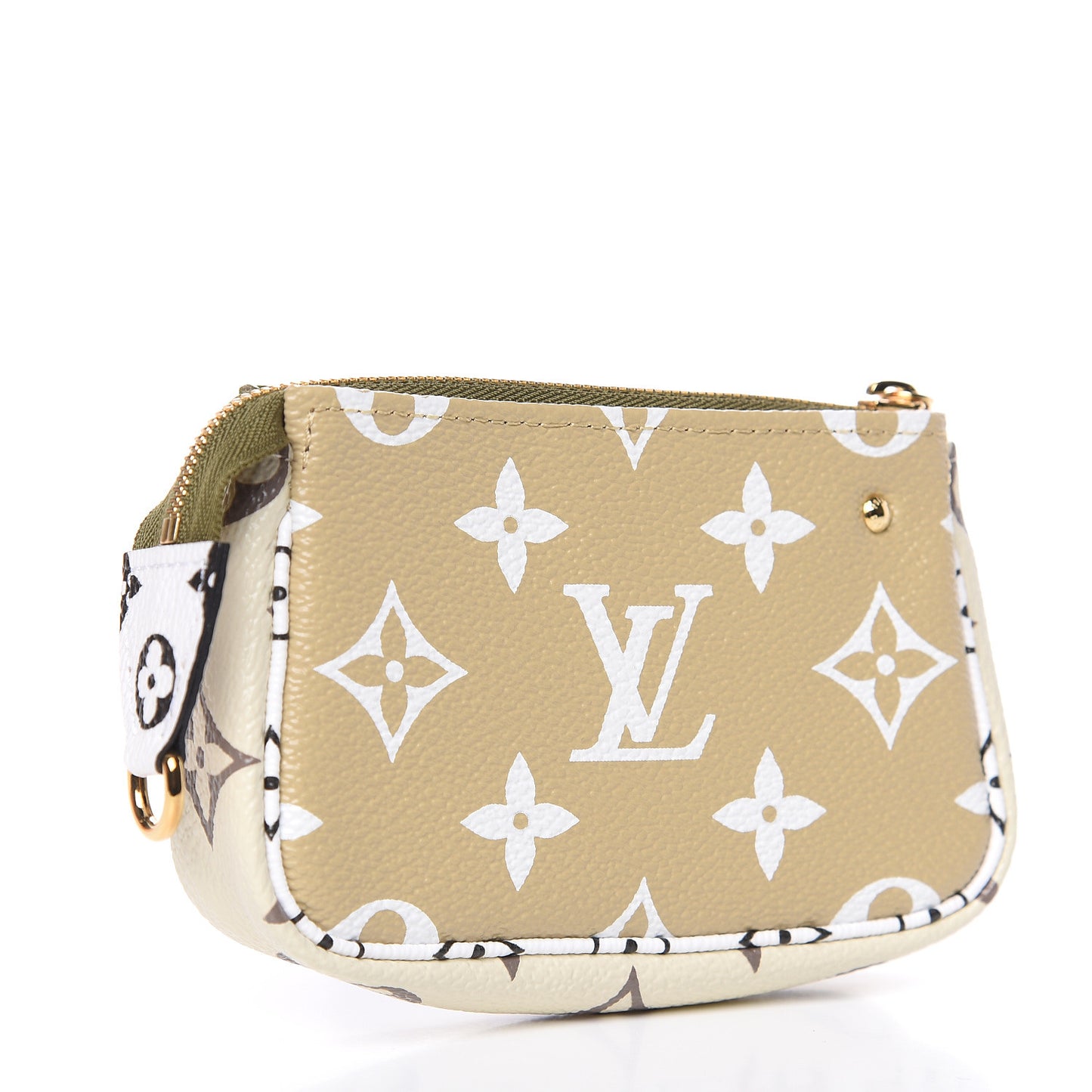 Monogram Giant Micro Pochette Accessories Kaki White