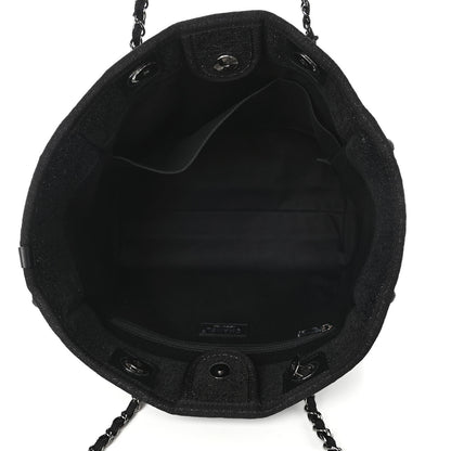 Chanel Lurex Canvas Small Deauville Tote Black 4 of 4
