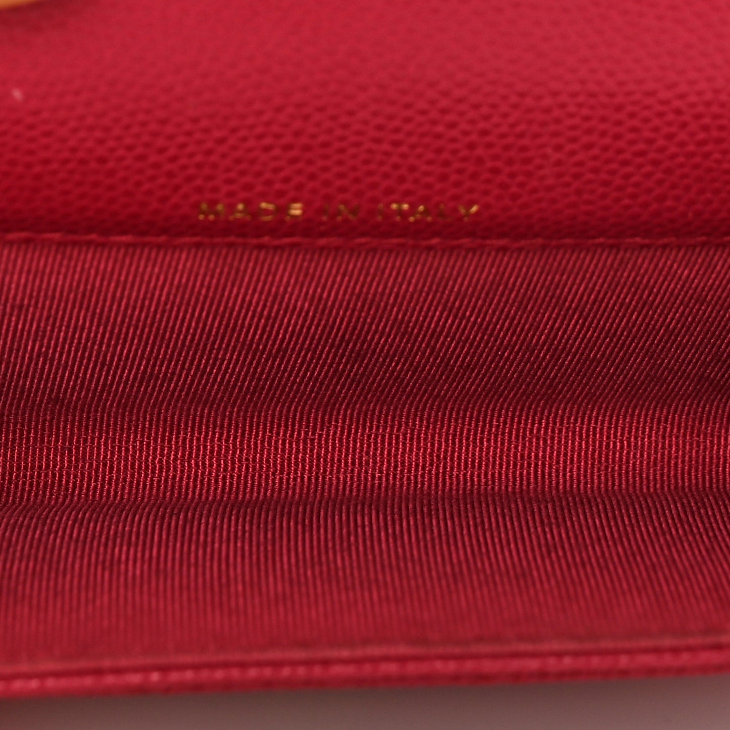 Caviar Quilted Flap Card Holder Wallet Dark Pink