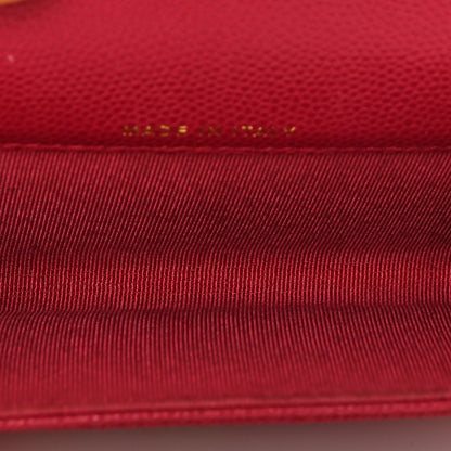 Chanel Caviar Quilted Flap Card Holder Wallet Dark Pink 5 of 19