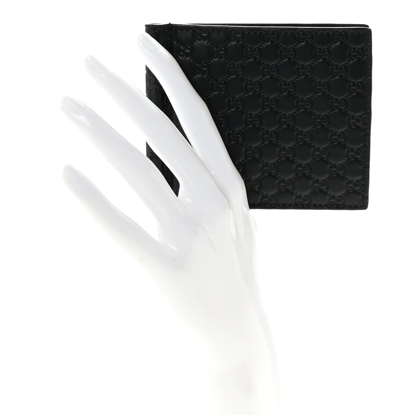 Microguccissima Bi-Fold Money Clip Wallet Black