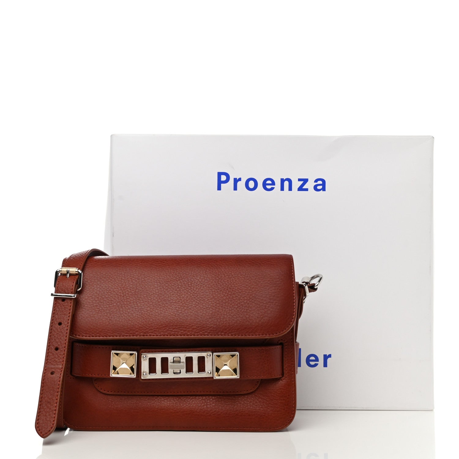 Proenza Schouler Calfskin Mini PS11 Classic Shoulder Bag Saddle 12 of 12