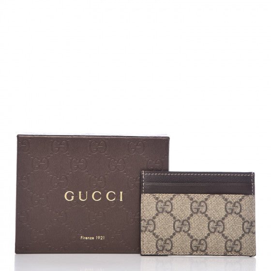 Gucci GG Supreme Monogram Card Holder Dark Brown 7 of 7