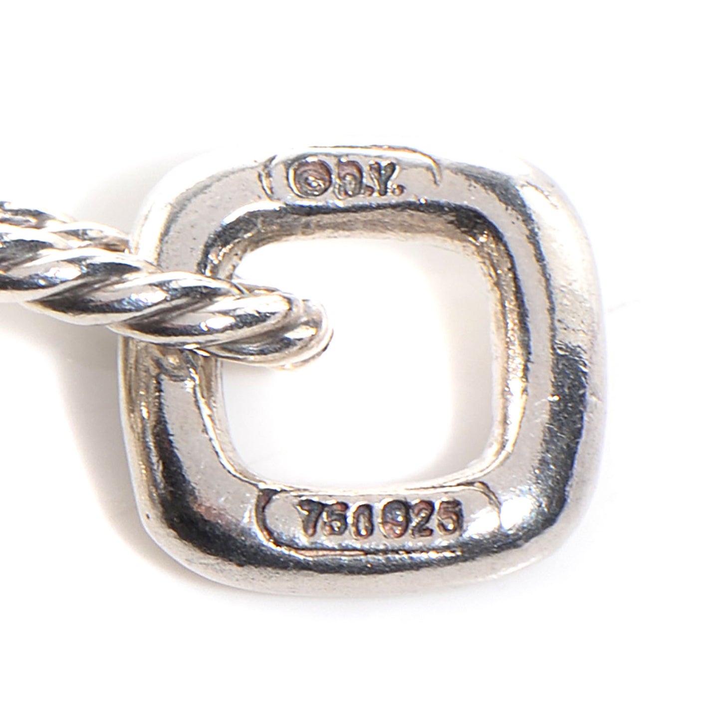 Sterling Silver 18K Yellow Gold Cable Heart Figaro Necklace