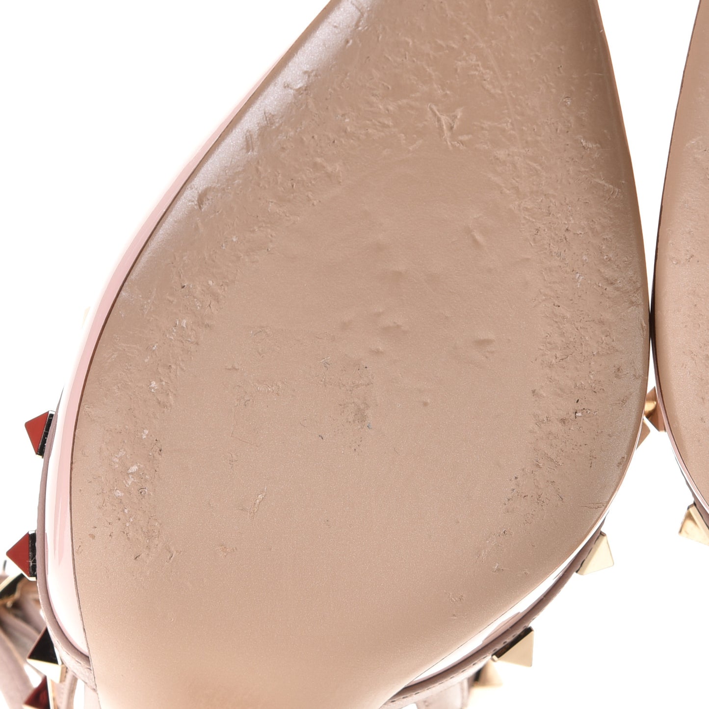 Patent Nappa Rockstud Cross Strap 65mm Pumps 38.5 Rose Quartz Poudre