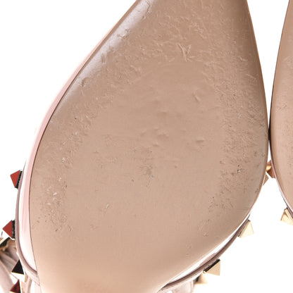 Valentino Garavani Patent Nappa Rockstud Cross Strap 65mm Pumps 38.5 Rose Quartz Poudre 8 of 11