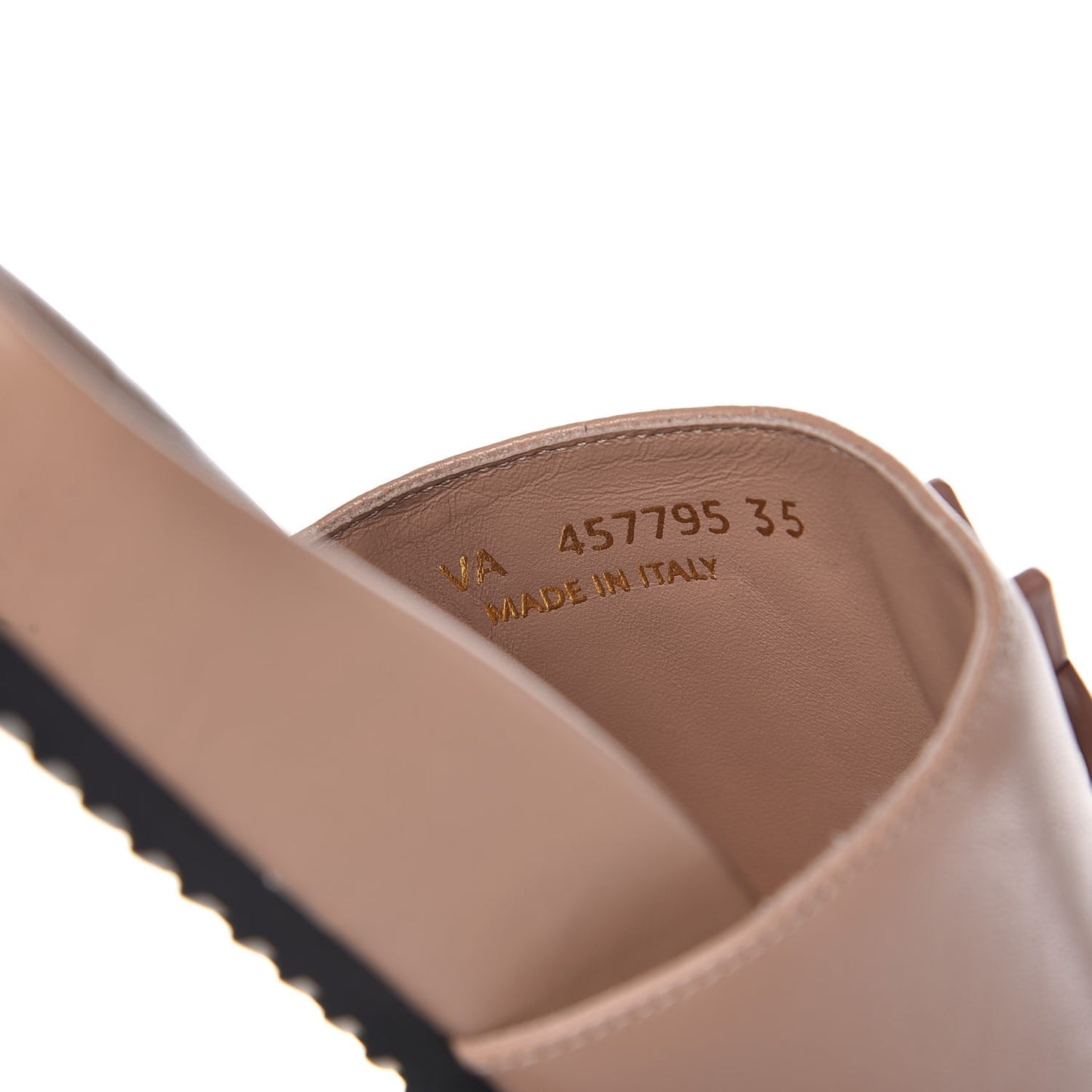 Lambskin Joan Slide Sandals 35 Nude