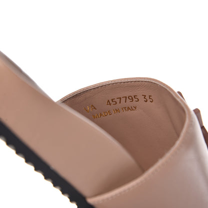 Saint Laurent Lambskin Joan Slide Sandals 35 Nude 8 of 10