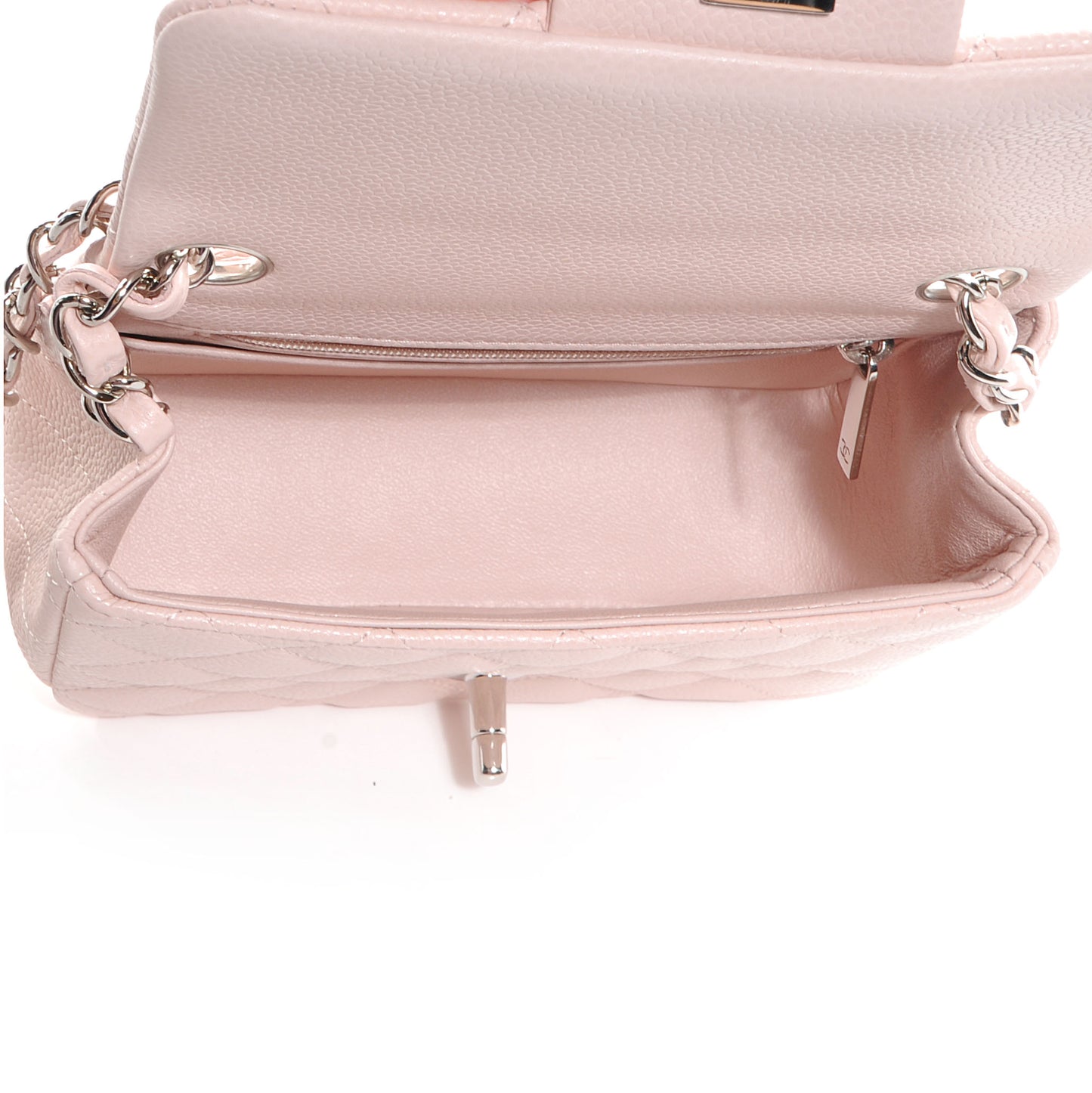 Caviar Quilted Mini Square Flap Pink