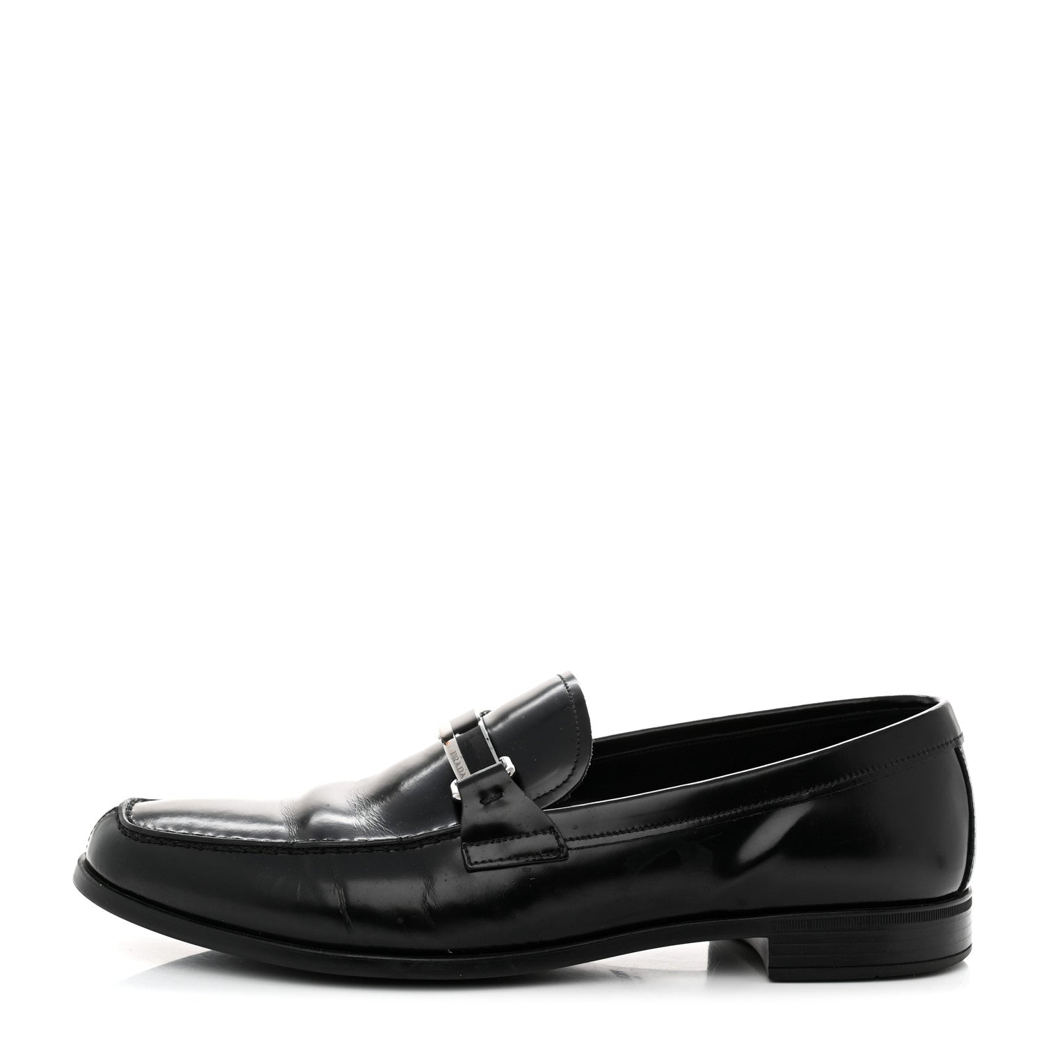 Prada Calfskin Mens Loafers 8.5 Black 1 of 8