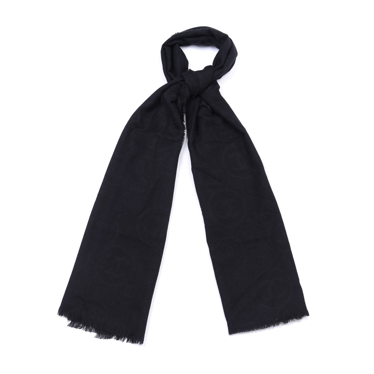 Cashmere CC Logo Scarf Black