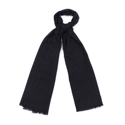 Chanel Cashmere CC Logo Scarf Black 1 of 5