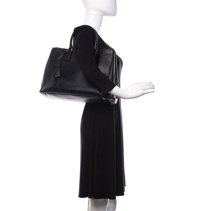 Prada Saffiano Large Galleria Double Zip Tote Black 2 of 11