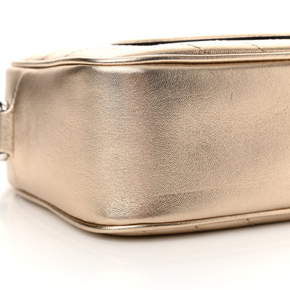 Gucci Metallic Sakai Be Green Calfskin Diagonal Stitched Small Blondie Shoulder Bag Gold 9 of 10