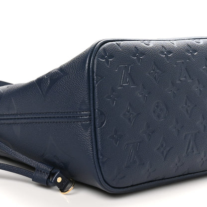 Louis Vuitton Empreinte Monogram Giant Neverfull MM  Navy 9 of 10