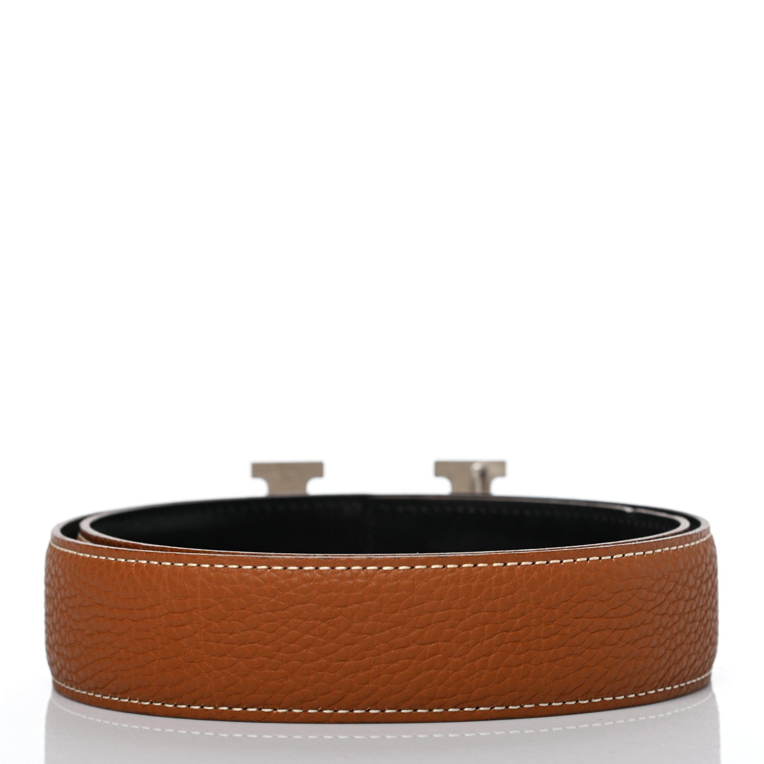 Hermes Swift Togo 32mm H Belt 70 Black Gold 2 of 4