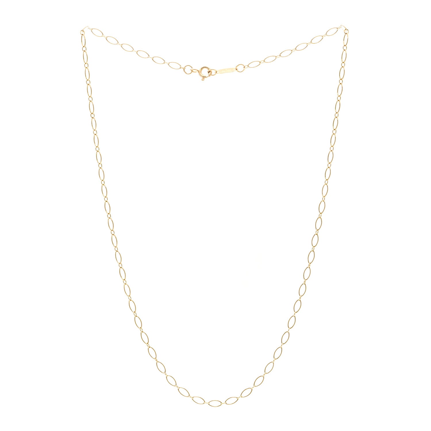 Tiffany 18K Yellow Gold Oval Link Chain Necklace 16" 3 of 5