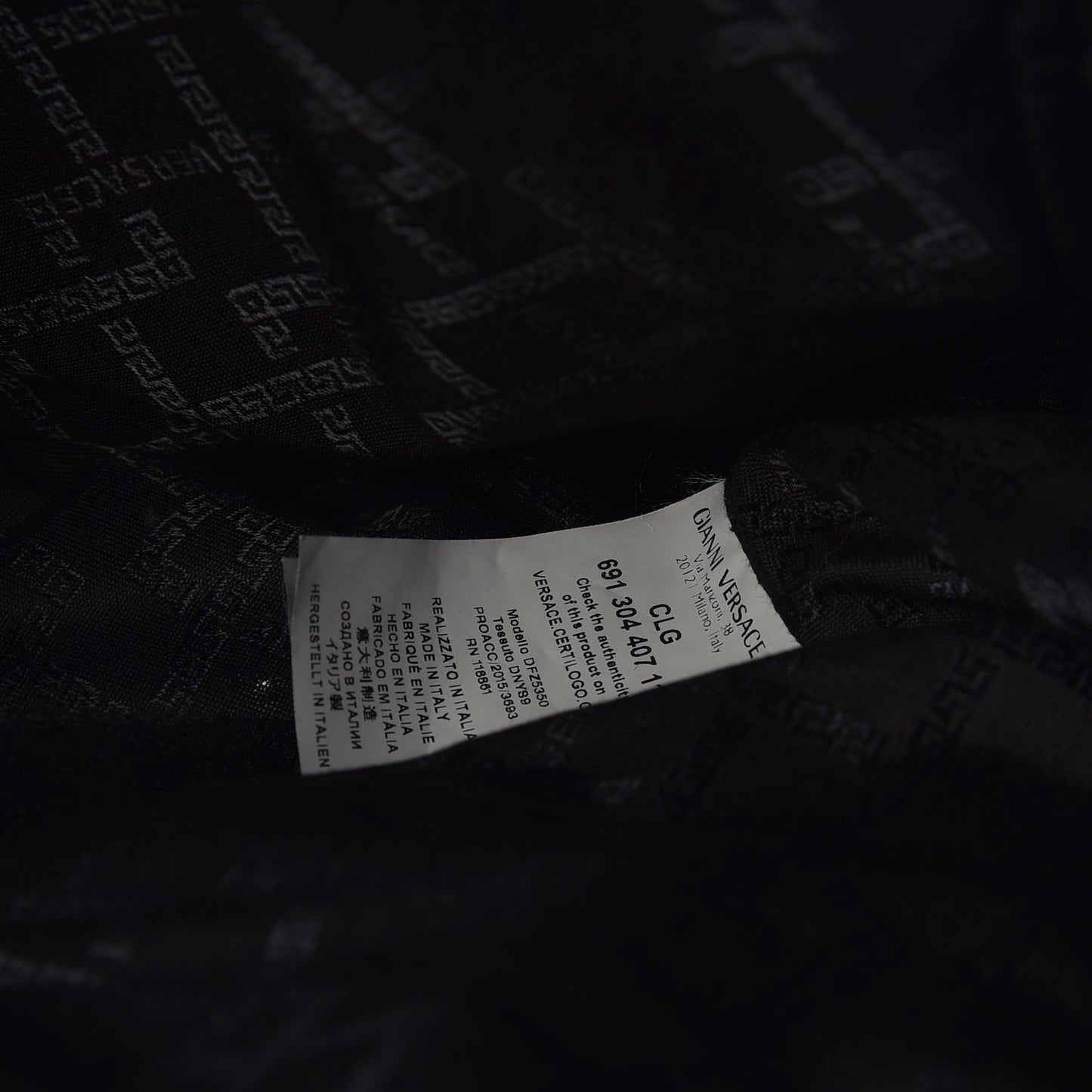 Nylon Palazzo Medusa Backpack Black White