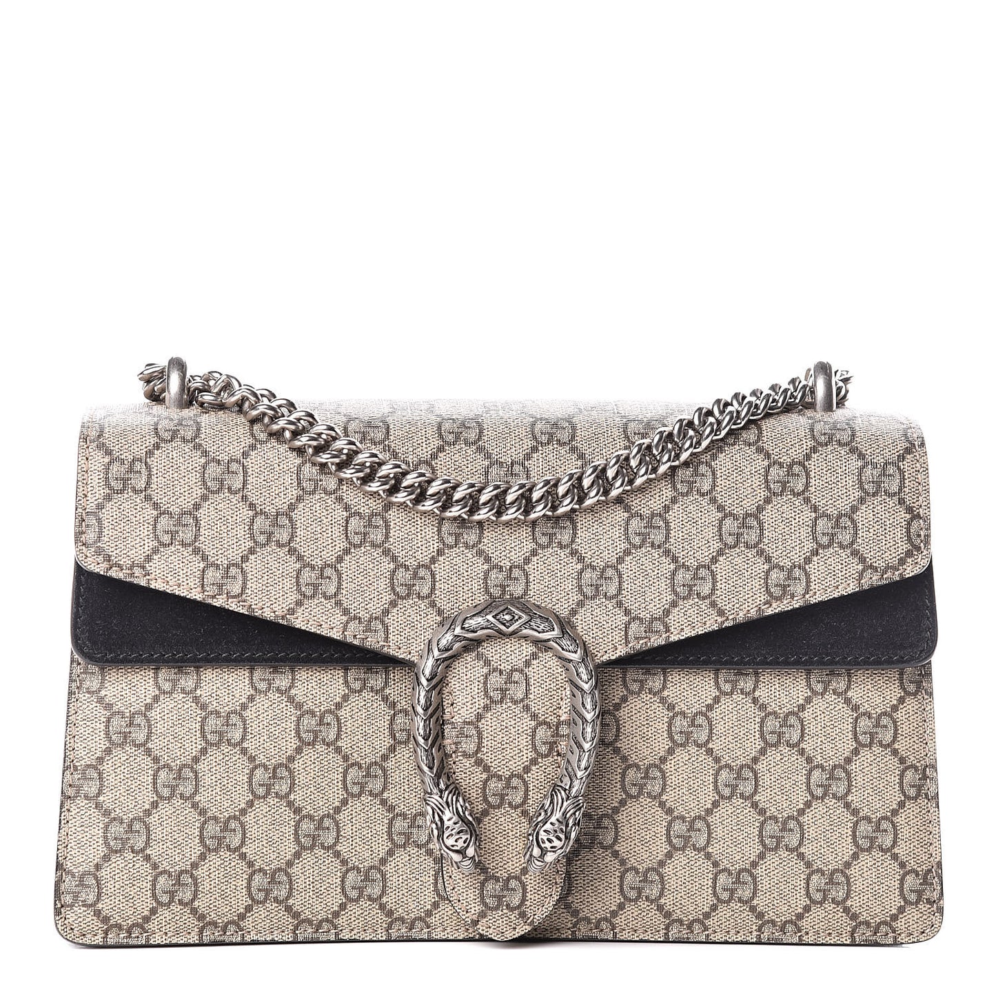 GG Supreme Monogram Small Dionysus Shoulder Bag Black
