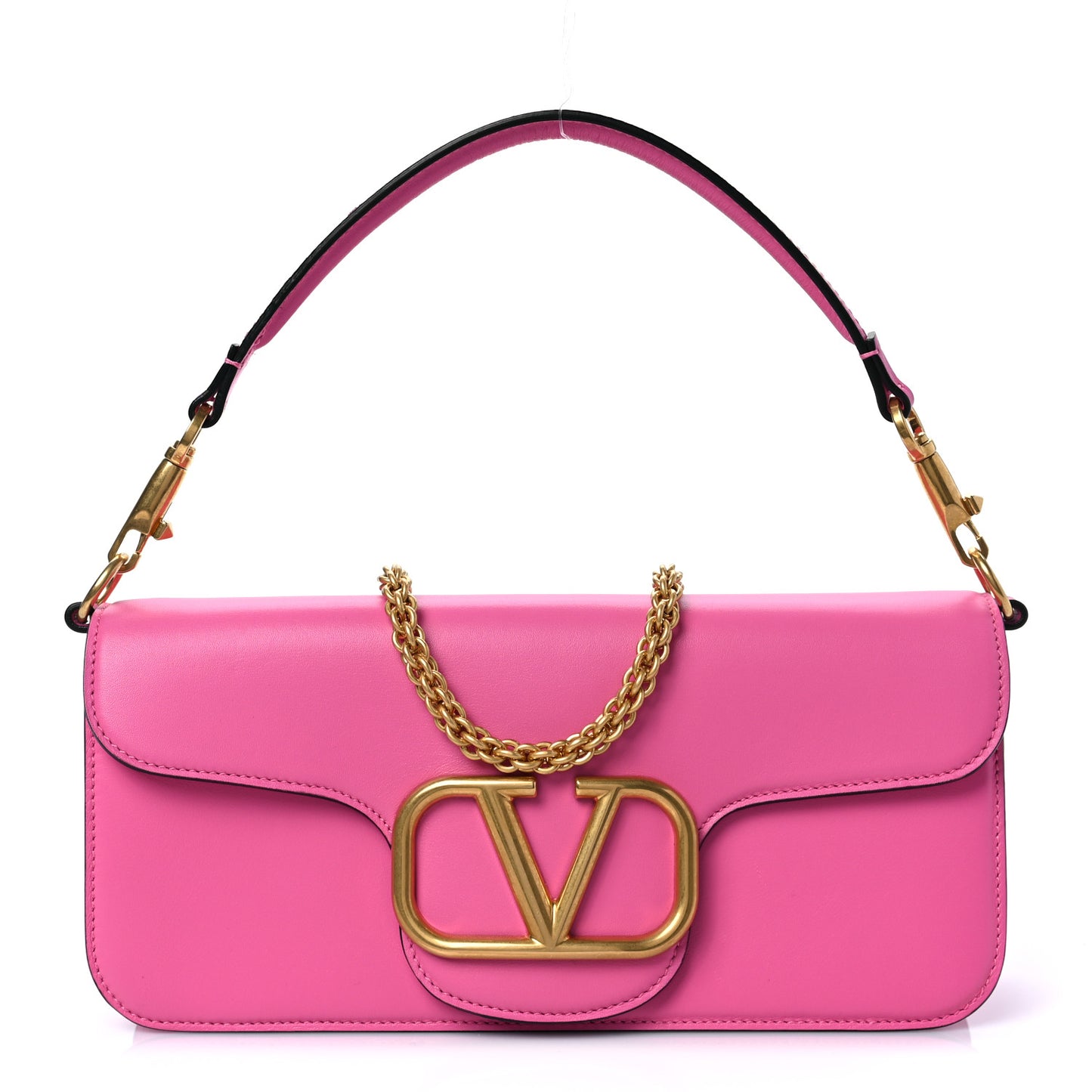 Calfskin Vlogo Loco Shoulder Bag Feminine Pink