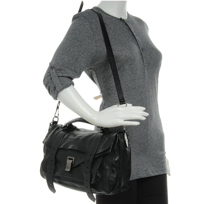 Proenza Schouler Lambskin PS1 Medium Satchel Black 2 of 8