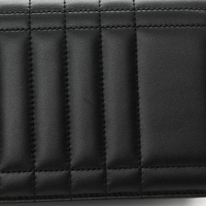 Burberry Lambskin Quilted Lola Clutch On Chain Black 11 of 12