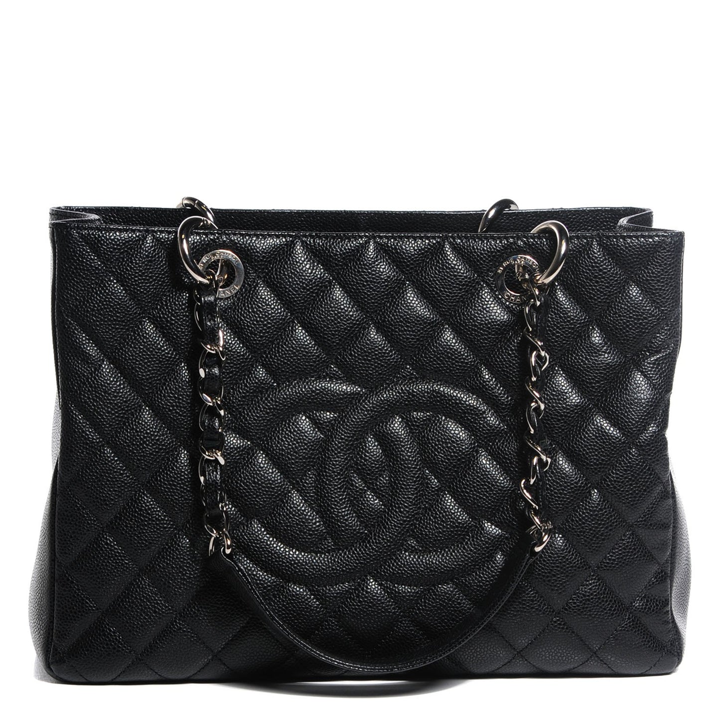 Caviar Quilted Grand Shopping Tote GST Black