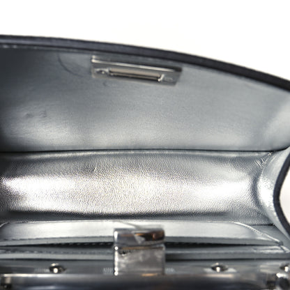 Fendi Crystal Vitello Laminato FF Petite Peekaboo I SEE U Satchel Crystal Argento 5 of 14