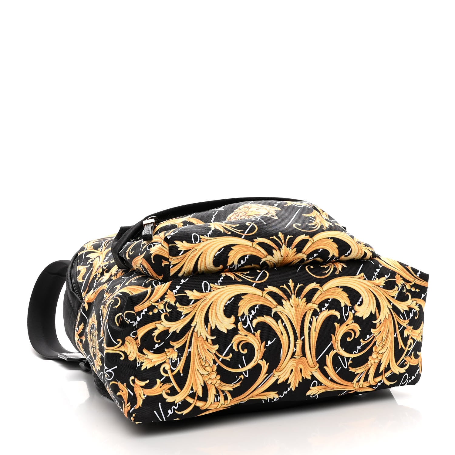 Versace Nylon Barocco Signature Print Backpack Black 4 of 9