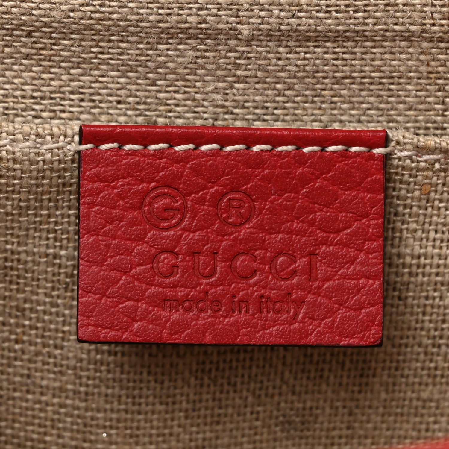 Gucci Dollar Calfskin Small Interlocking G Shoulder Bag Red 7 of 16