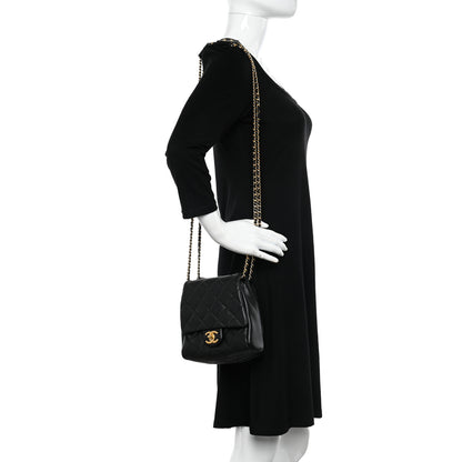 Chanel Lambskin Pearl Quilted Side Packs Black 2 of 11