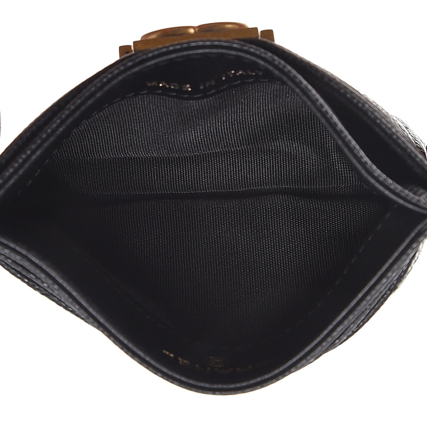 Caviar Quilted Boy Card Holder Black