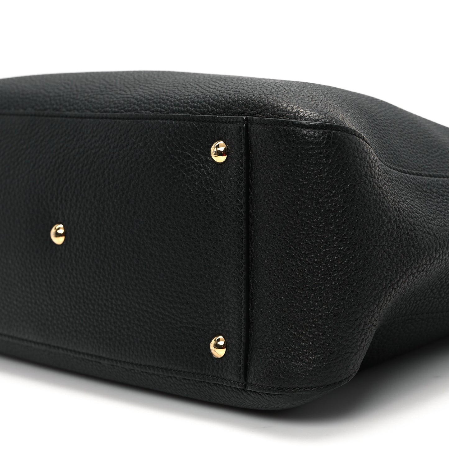 Cuoio Romano Selleria Medium FF Tote Black