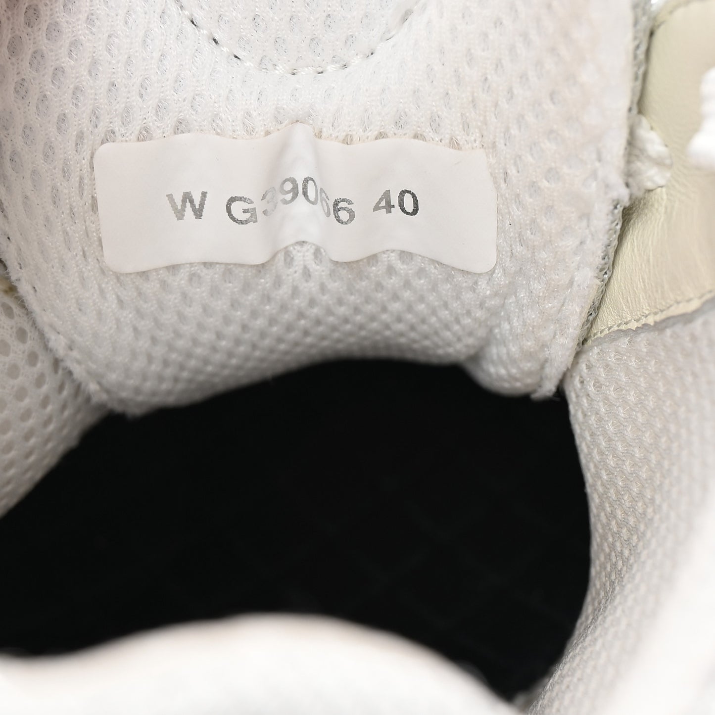 Calfskin Fabric Womens CC Sneakers 40 White Silver Light Grey