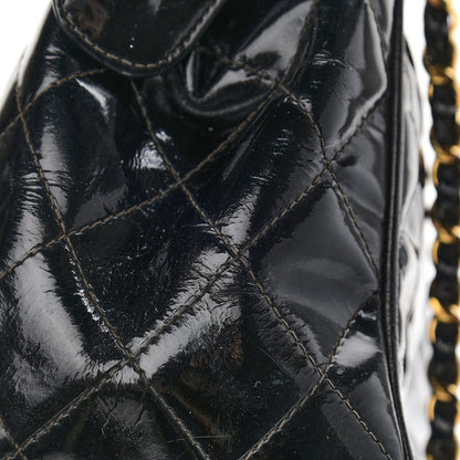 Chanel Patent Quilted CC Shoulder Bag Black 16 of 21