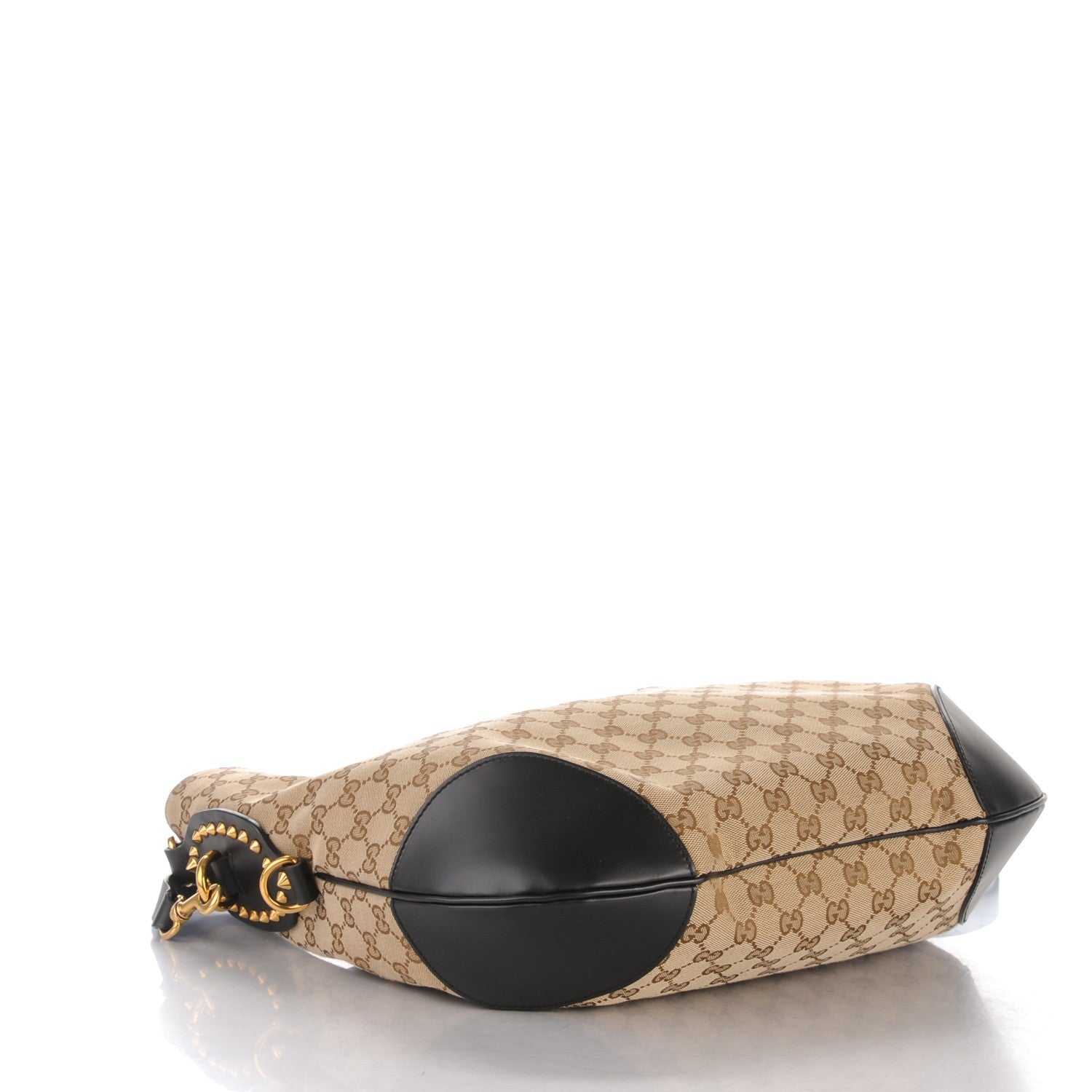 Gucci Monogram Medium Patti Stud Hobo Black 4 of 8