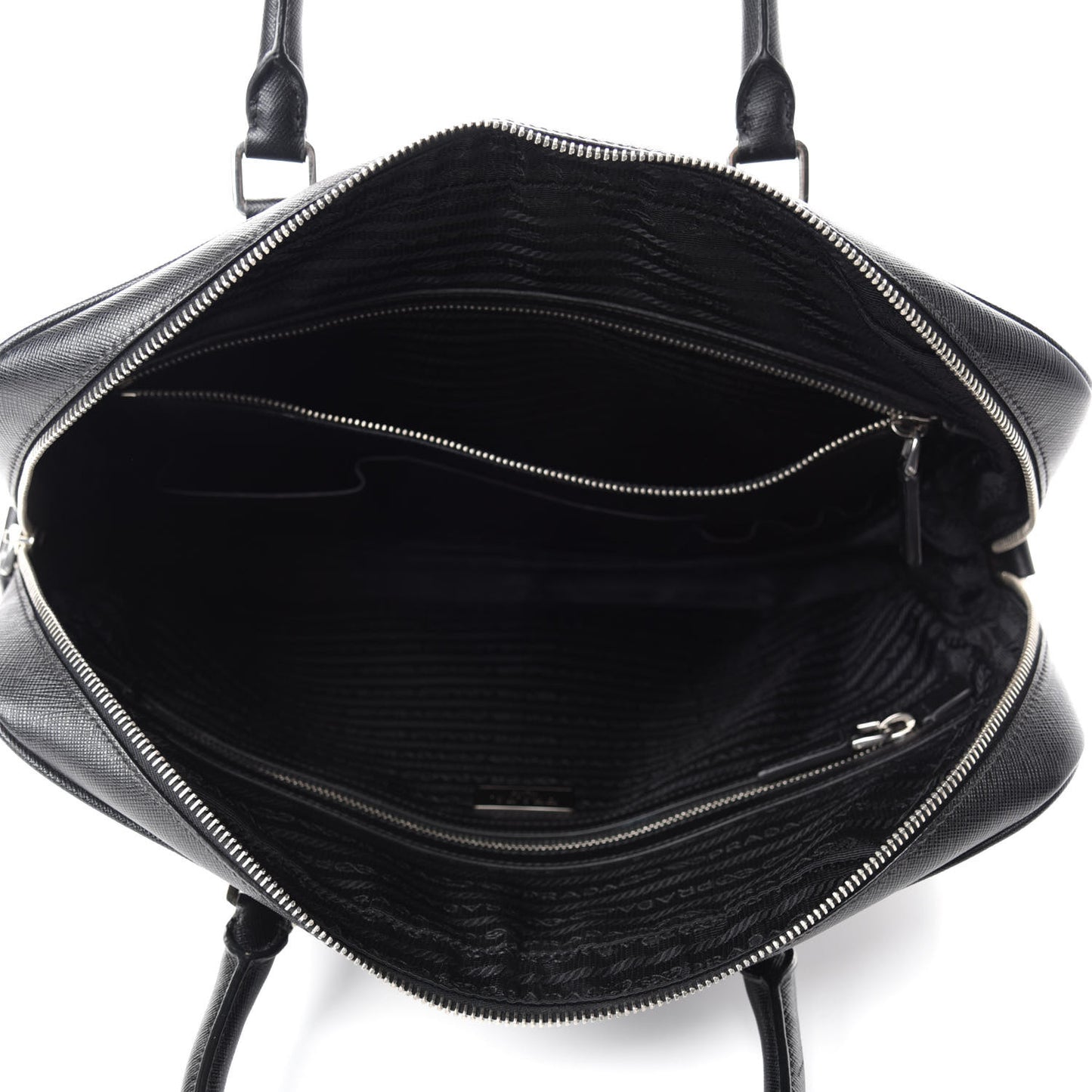 Saffiano Travel Briefcase Black