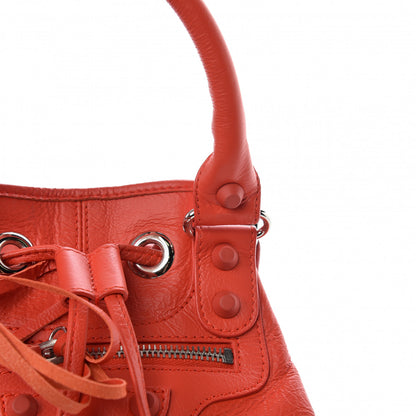 Balenciaga Matte Goatskin Rubber Covered Classic Hardware Mini Pompon Rouge Coquelicot Rouge Braise 12 of 13