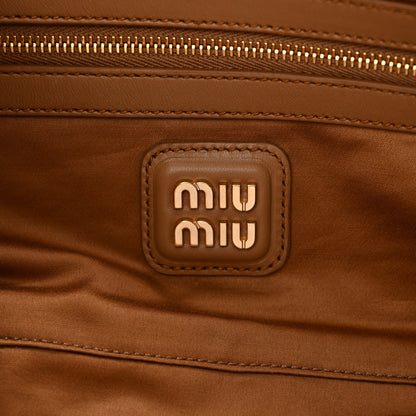 Miu Miu Nappa Matelasse Regular Arcadie Top Handle Bag Caramel 6 of 10